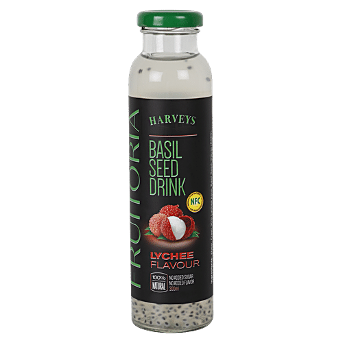 Buy Fruitoria Basil Seed Drink Lychee 300 Ml Online At Best Price