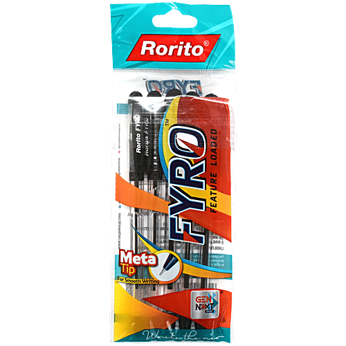 Buy Rorito Ball Pen - Fyro, Black 5 pcs Online at Best Price. of Rs 25 ...