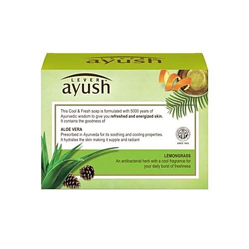 Buy Lever Ayush Soap Aloe Vera Cool Fresh 100 Gm Online At Best Price ...