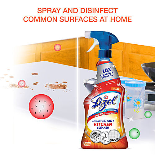 Buy Lizol Disinfectant Floor Cleaner, Citrus 975 ml + Kitchen Power Cleaner  Liquid Spray 450 ml Online at Best Price of Rs 299.19 - bigbasket