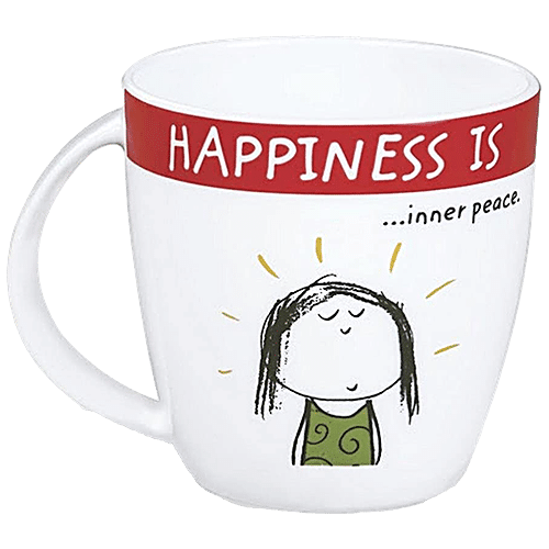 Buy Claycraft Coffee Mug - Dishwasher Safe, Happiness Is Inner Peace ...