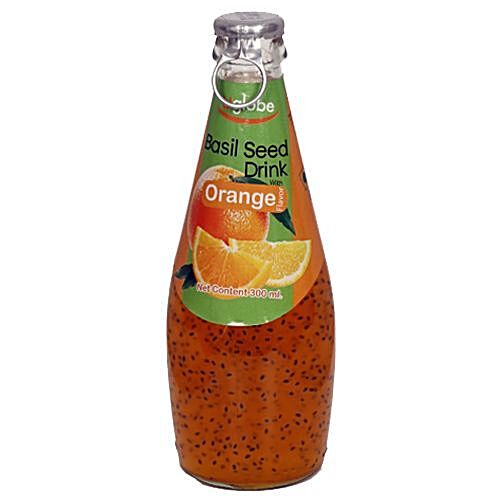 U Globe Basil Seed Drink Orange 300 ml