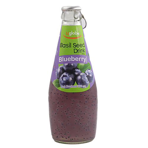 U Globe Basil Seed Drink Blueberry 300 ml