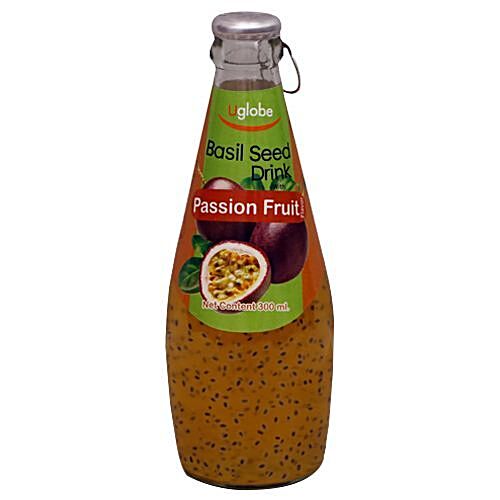 Buy U Globe Basil Seed Drink Passion Fruit Online at Best Price