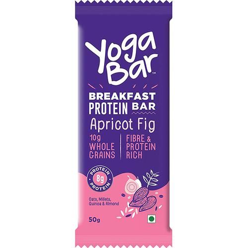 Yoga Bar Breakfast Protein Bar - Apricot Fig, Healthy Snack, Rich In  Protein & Fibre, 50 g