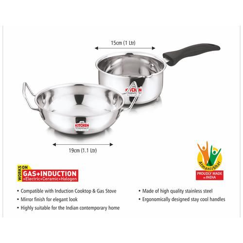 40131743 4 1 Kitchen Essentials Stainless Steel Cookware Kitchen Pride 