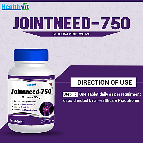 Buy Healthvit Tablets - Jointneed-750, Glucosamine 750 Mg Online At ...