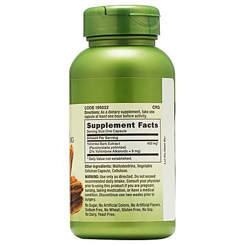 Buy GNC Herbal Supplement Yohimbe Extract, Traditional Male Herb