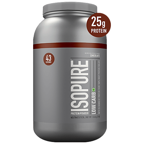 Buy Isopure Low Carbs 100% Whey Protein Isolate Powder - Chocolate ...