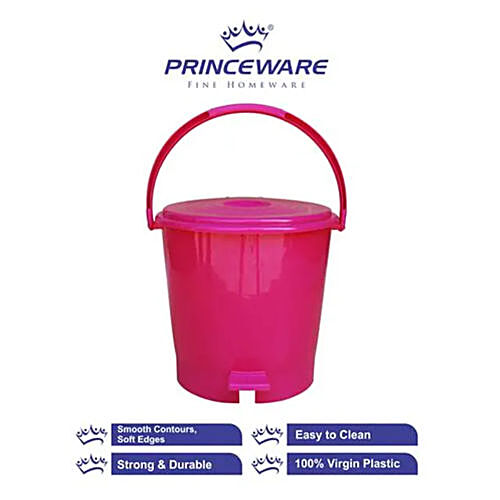 Buy BB Home Plastic Pedal Dustbin / Trash Can / Garbage Waste Bin with Lid  for Home, Kitchen, Bathroom, Office - Green, Medium size Online at Best  Price of Rs 229 - bigbasket