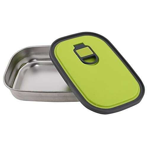 Buy Homio Stainless Steel Lunch Box/ Tiffin Set - Rectangular, Green ...