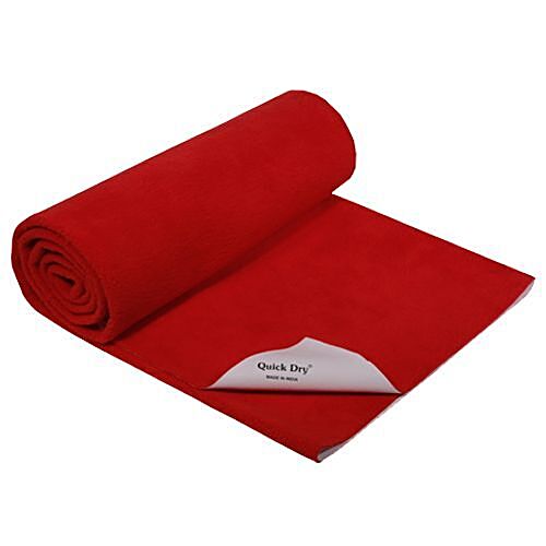 Buy Quick Dry Baby Bed Protector Plain Print Red Online At Best