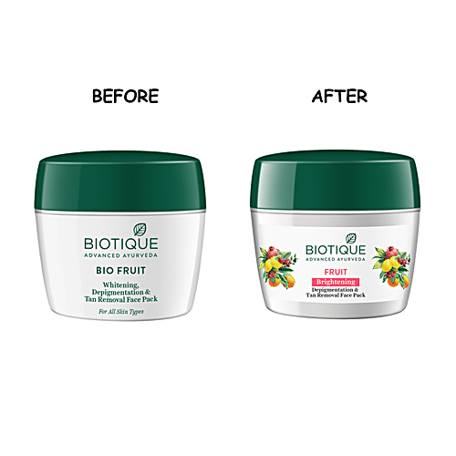 BIOTIQUE Whitening Depigmentation Tan Removal Face Pack Fruit 235 g