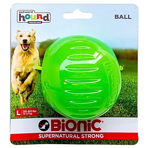 Buy Outward Hound Bionic Ss Ball Dog Toy - Large, Green Online at Best ...