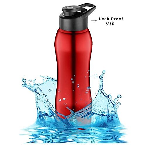 Buy BB Home Trendy Stainless-Steel Bottle With Sipper Cap Dark Red ...