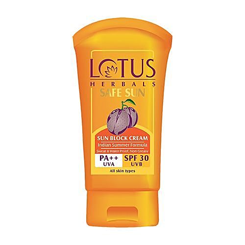 sunblock cream lotus