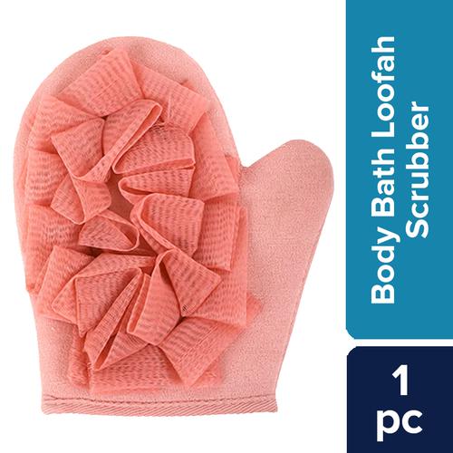 BB Home Body Bath Loofah Scrubber- Hangable, Pink, 1 pc