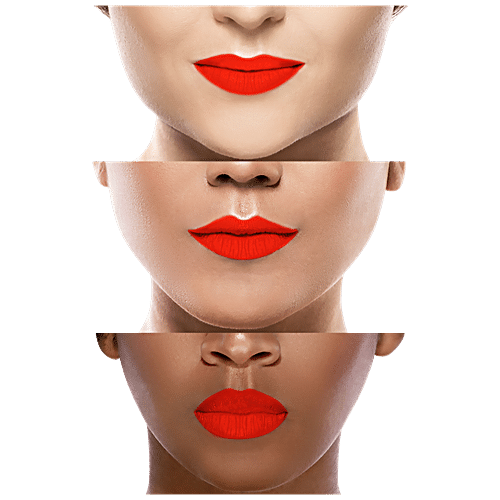 lakme orange red lipstick