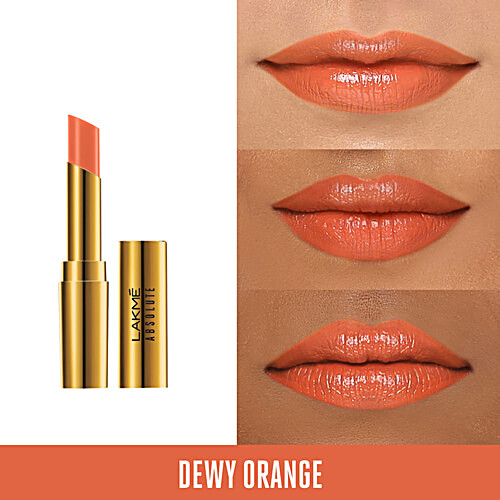 lakme dewy orange lipstick