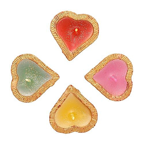 heart shaped diya