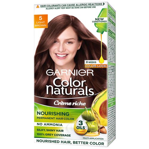 Garnier Color Naturals Creme Hair Color 70 Ml 60 G Shade 5 Light Brown