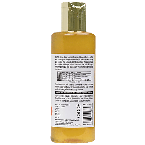 Buy Inatur Citrus Blast Lemon Orange Shower Gel Online At Best Price Of 