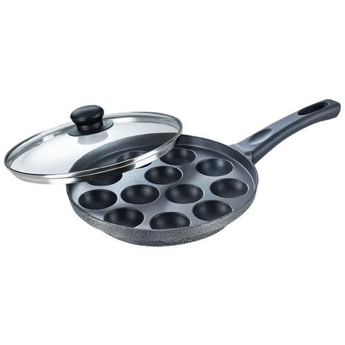 Prestige Omega Select Plus 12 Pits Paniyarakkal - With Lid, 24 cm,  Aluminium, Non-stick, 1 pc