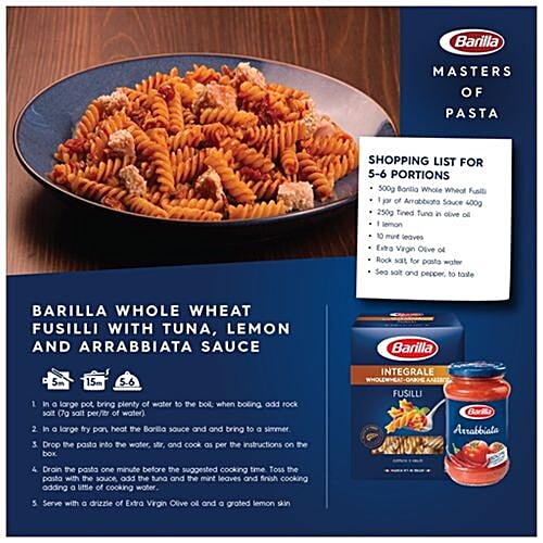 Buy Barilla Integrale Whole Wheat Pasta - Fusilli Online at Best Price of  Rs 399 - bigbasket