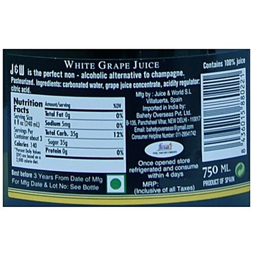 Buy J W J W Sparkling White Grape Juice Online At Best Price Bigbasket