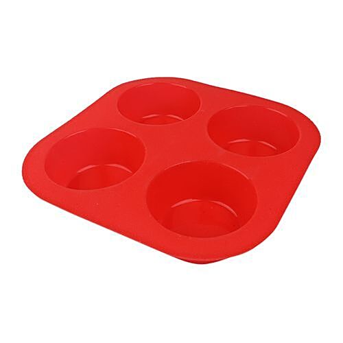 Buy Cook4U Silicone Muffin Mould - Red, BB 129 Online at Best Price ...