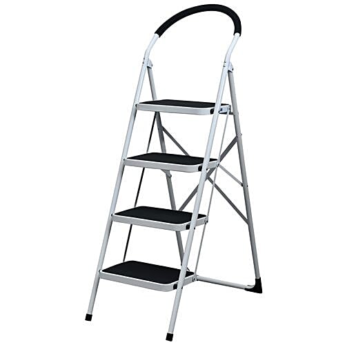 Buy Nilkamal Vesta 4-Step Ladder - Black & White Online at Best Price ...