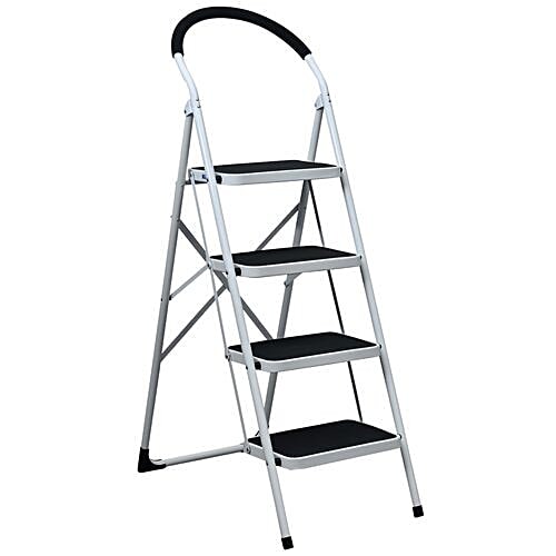 Buy Nilkamal Vesta 4-Step Ladder - Black & White Online at Best Price ...