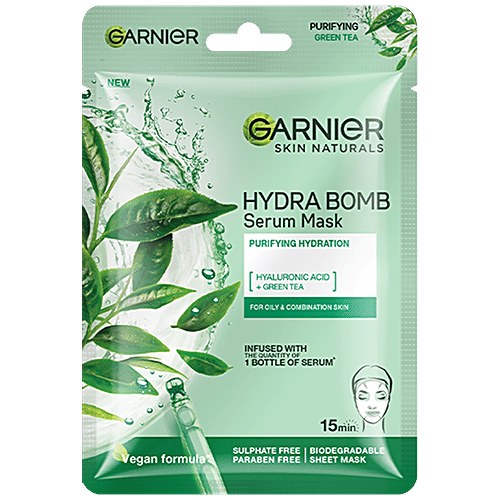 Buy Garnier Hydra Bomb Face Serum Sheet Mask - Makes Skin Supple ...