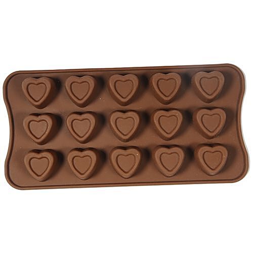 Buy Unik Home Silicone Chocolate Mould - Mini Heart, 15 Slots Online at ...