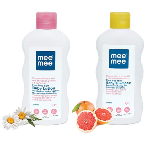 Buy Mee Mee Soft Baby Lotion & Mild Baby Shampoo Online at Best Price of Rs  null - bigbasket