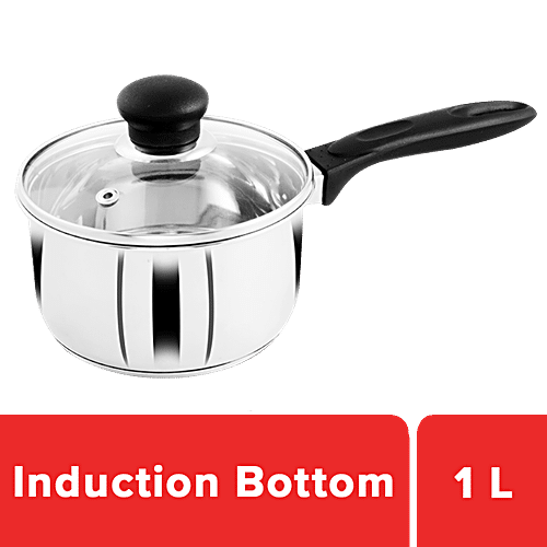 Buy Classic Essentials Milk Sauce-Pan With Glass Lid - Induction Based ...