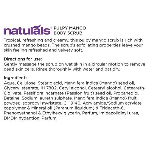 Buy Naturals Pulpy Mango Body Scrub Online at Best Price of Rs 499 ...