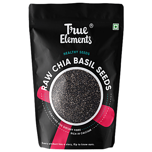 True Elements Premium Raw Chia Basil Seeds Premium Chia Basil Seeds for Eating 150 g