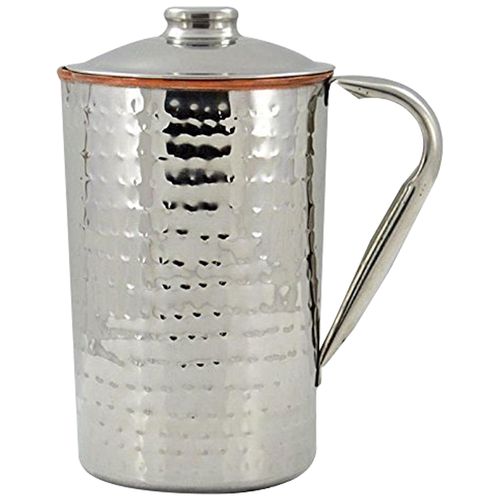 Copper Water Pitcher | Ayurveda | Handmade | 100% Pure | Hammered 1.5 Litre