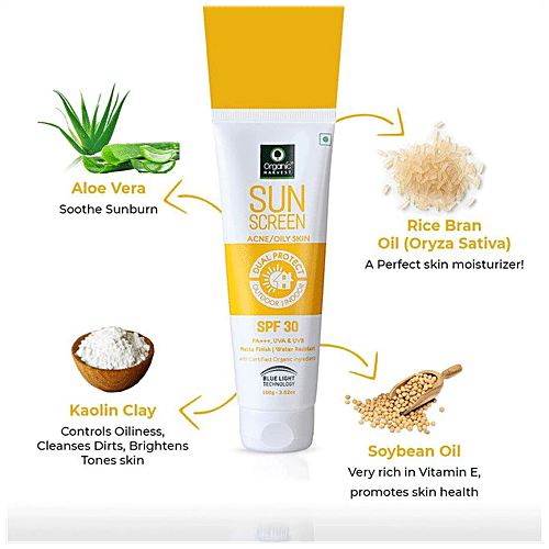 organic harvest sunscreen for oily skin spf 30