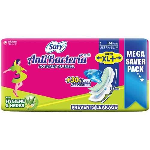 Buy Sofy Sanitary Pads - Anti-Bacteria Super XL+ Online at Best