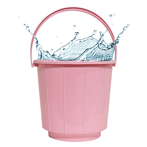 Buy BB Home Popular Plastic Strip Bucket Pink Online at Best Price of