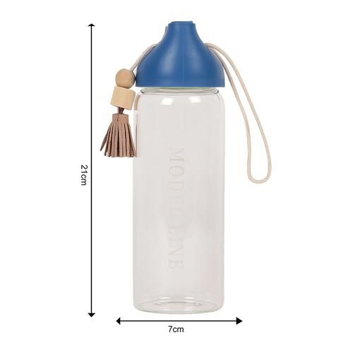 DP Glass Water Bottle With Blue Cap - BB1245BLU, 350 ml  Durable