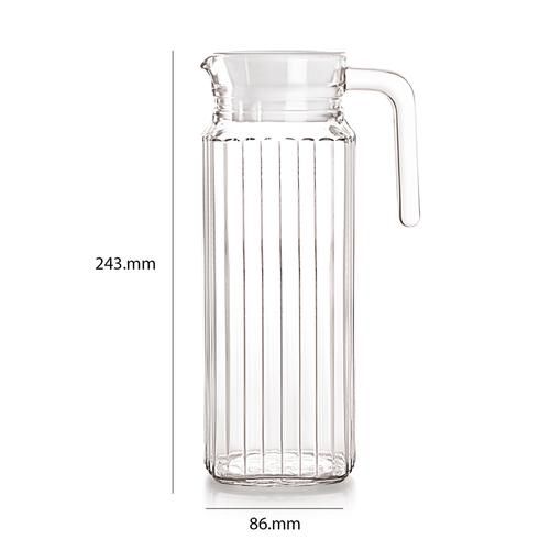 1pc 1.1L Water Juice Jug Pitcher PC Transparent Bottle With Lid