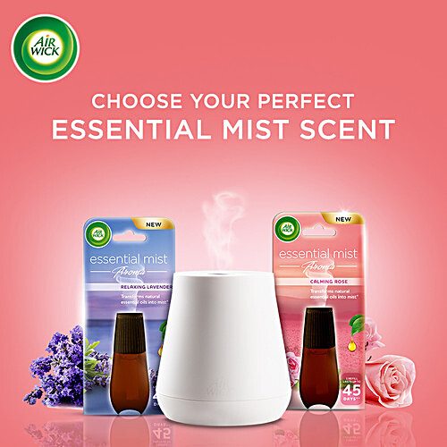 Airwick Essential Oil Diffuser Mist Refill, Calming Rose, 20 ml  Lasts Upto 45 Days