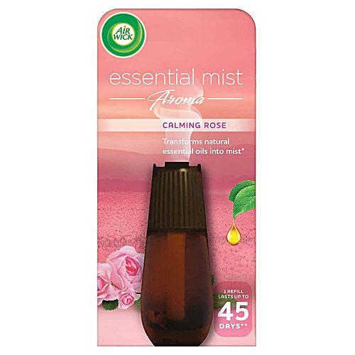 Airwick Essential Oil Diffuser Mist Refill, Calming Rose, 20 ml  Lasts Upto 45 Days