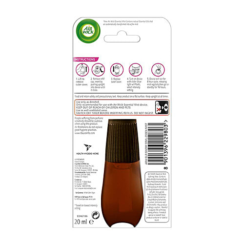 Airwick Essential Oil Diffuser Mist Refill, Calming Rose, 20 ml  Lasts Upto 45 Days