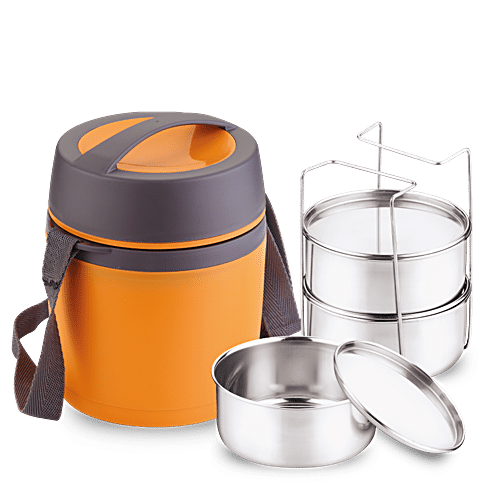 Buy Asian Happy Meal Insulated Lunch/Tiffin Box With Steel Containers ...