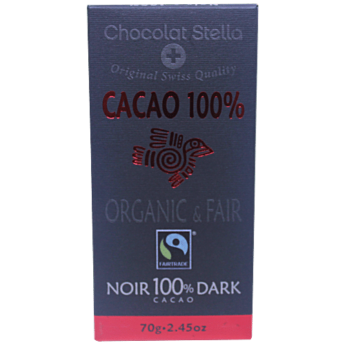 Buy Chocolate Stella Original Swiss Quality Dark Chocolate - 100% Cacao ...