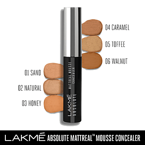 Buy Lakme Absolute Mattreal Mousse Concealer - 03 Honey Online at Best ...